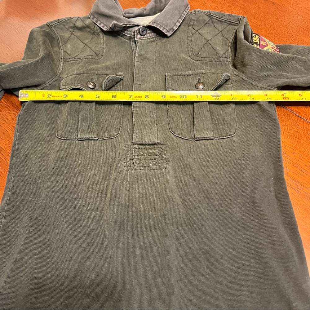 Ralph Lauren Rugby Shirt Womens Medium Polo 2004 Y2K Patch Embroidered RL VTG - Picture 11 of 13
